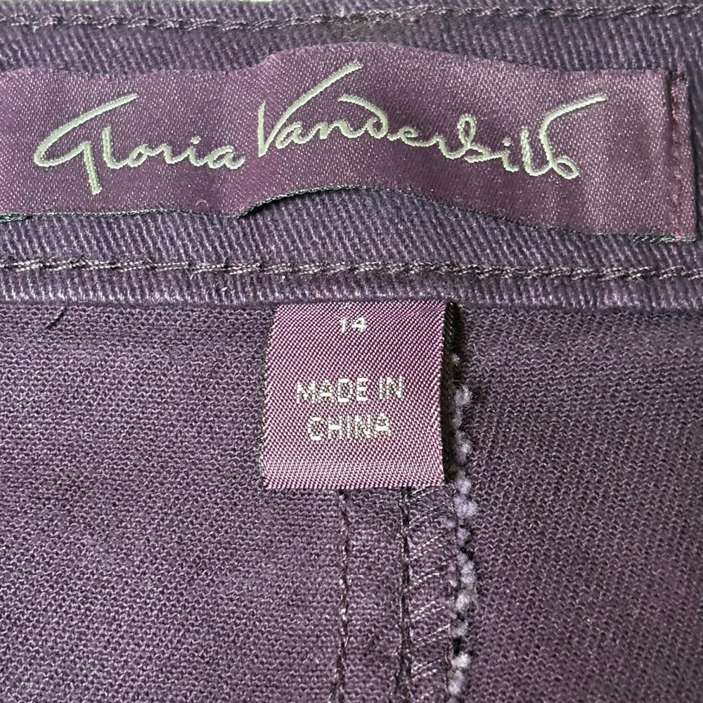 Gloria Vanderbilt - Amanda Purple Skirt with Embellished Pockets - Picture 2 of 9